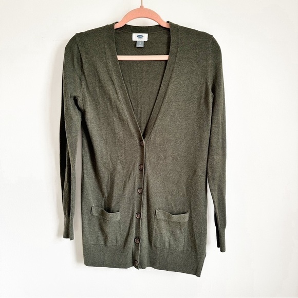 Old Navy Sweaters - Old Navy Army Green Deep V Neck Cardigan Sweater sz XS